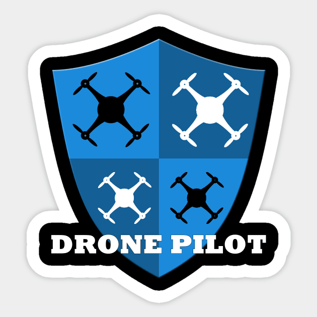 Drone Pilot Shield Sticker by outrigger